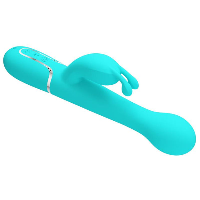 PRETTYLOVE Vive Dejon Blue – вибратор с въртящи се топчета и тласъци