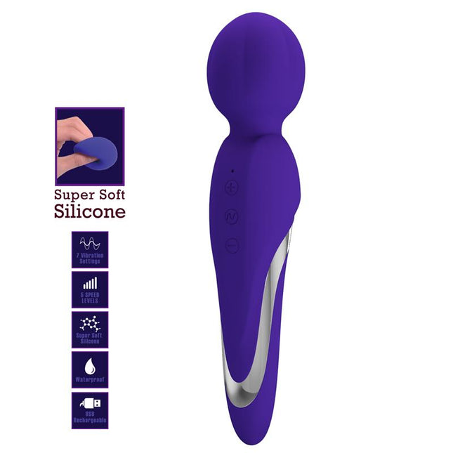 PRETTYLOVE Walter Massager Wand Violet – мощен вибратор с 5 скорости