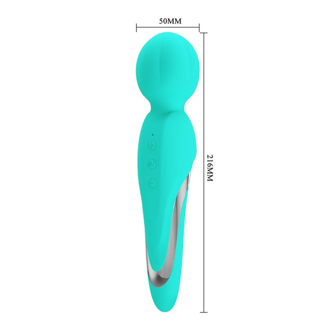 PRETTYLOVE Walter Wand Massager Aqua – мощен вибратор с USB зарядно