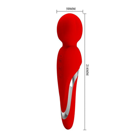 PRETTYLOVE Walter Wand Red – мощен вибратор с 5 скорости и 7 режима