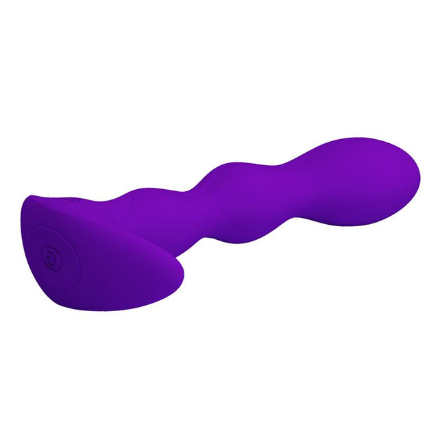 PRETTYLOVE Yale – анален плъг с вибрация, водоустойчив, лилав