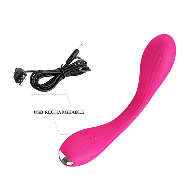 PRETTYLOVE Yedda – гъвкав вибратор с 12 режима и USB зареждане